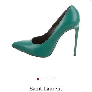 SAINT LAURENT EMERALD PUMPS